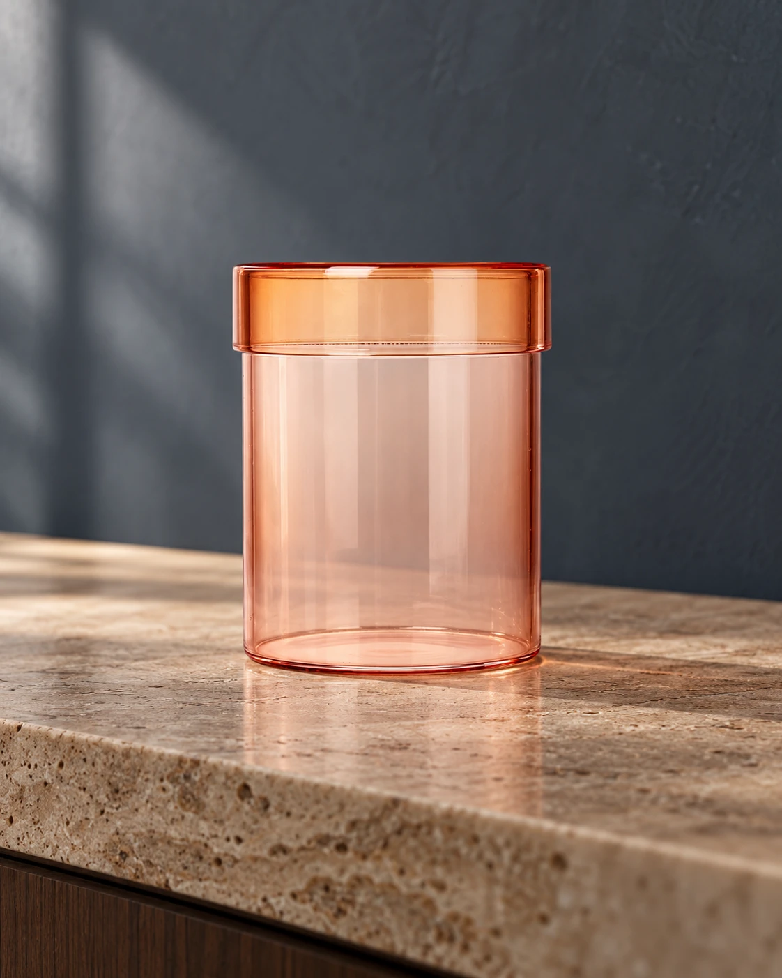 Rose lidded vessel in a styled setting