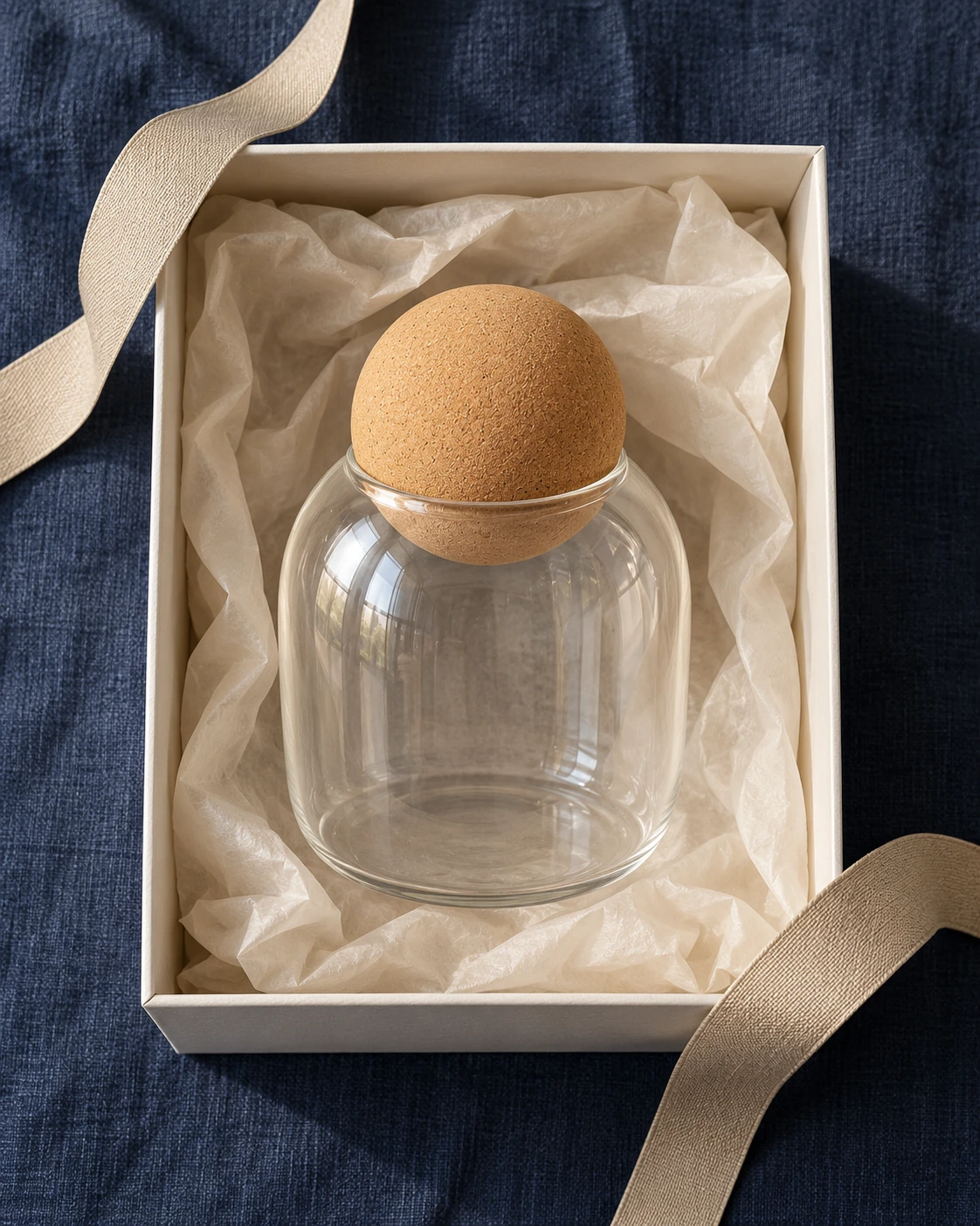 Cork-sphere vessel in Gift presentation