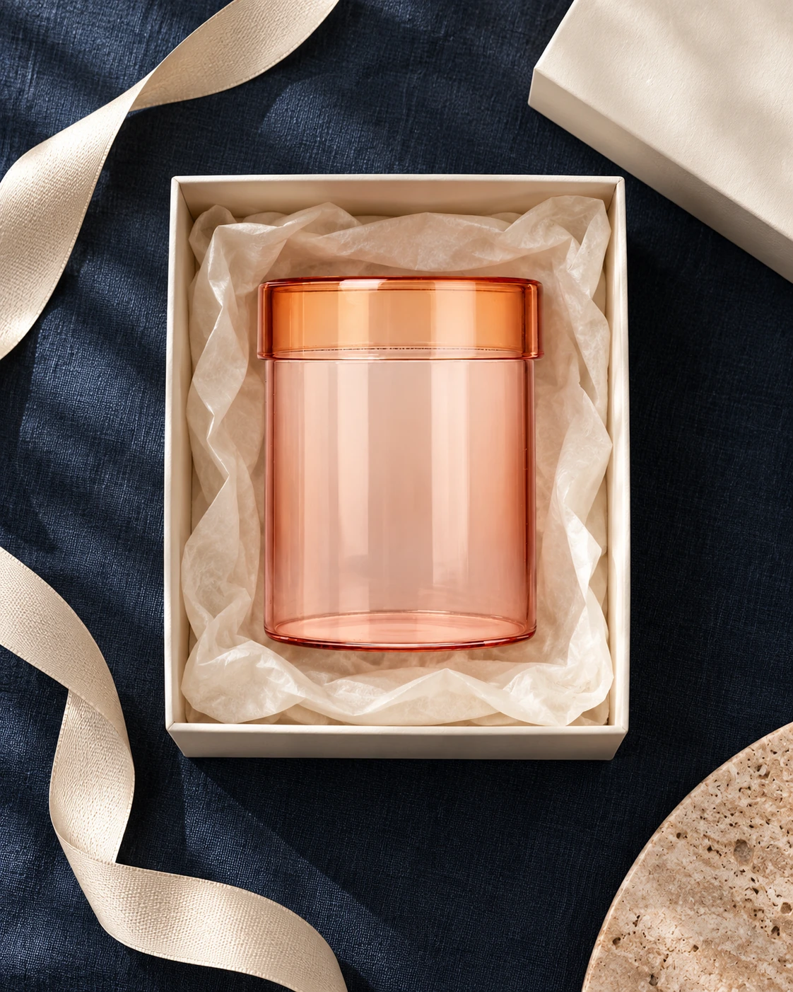Rose lidded vessel in Gift presentation