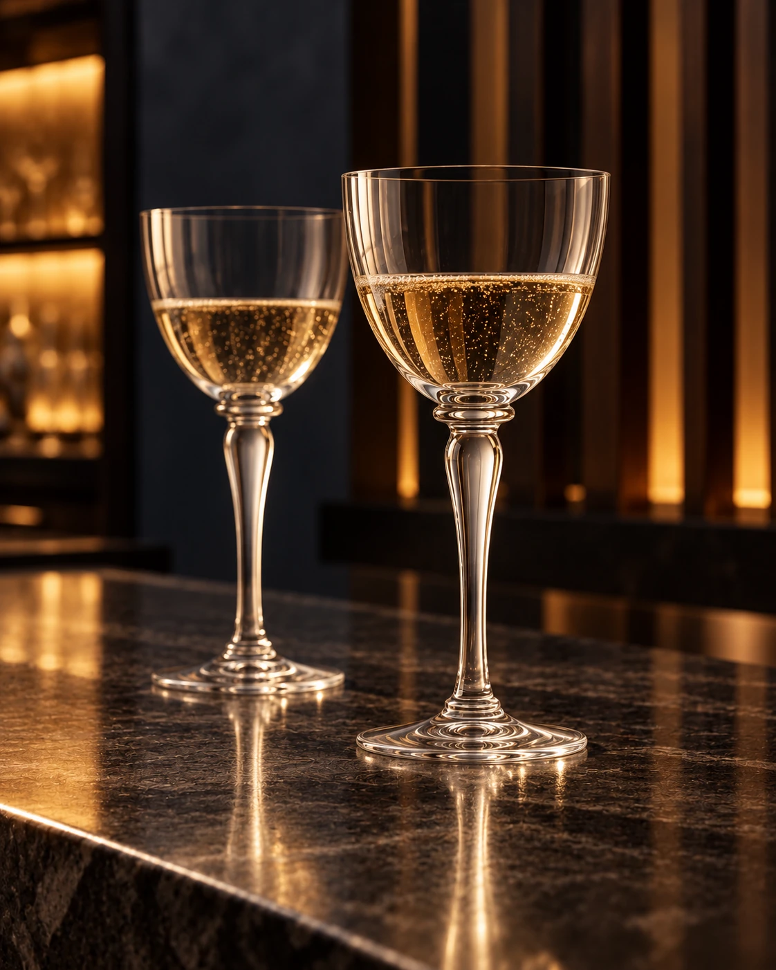 Stemmed coupe in Private bar